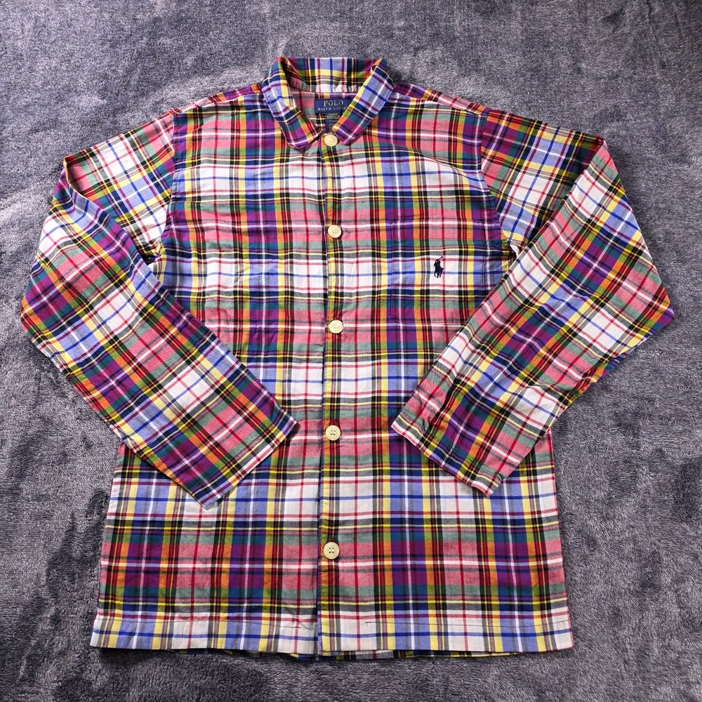Polo Ralph Lauren Multicolor Plaid Sleep Shirt Womens S Long Sleeve Flannel